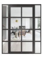 Lofttür Pivottür aus Aluminium mit Seitenteil Modell Loft 6