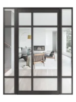 Lofttür Pivottür aus Aluminium mit Seitenteil Modell Loft 8