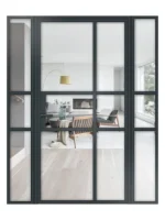 Lofttür Drehtür aus Aluminium mit Seitenteil Modell Loft 10