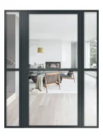 Lofttür Drehtür aus Aluminium mit Seitenteil Modell Loft1