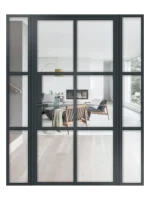 Lofttür Drehtür aus Aluminium mit Seitenteil Modell Loft 4