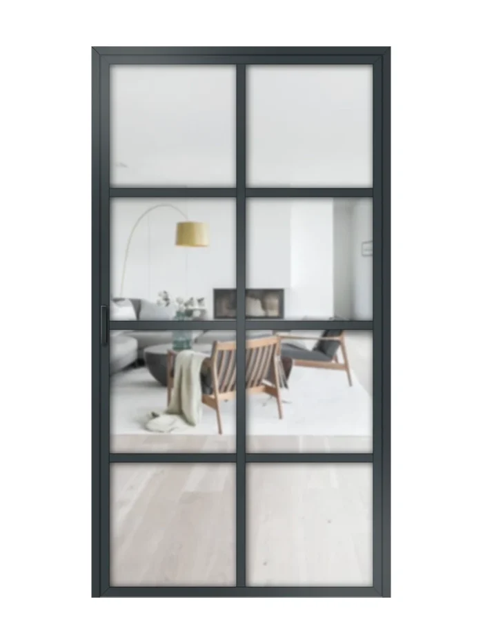 Lofttür Drehtür aus Aluminium Modell Loft 6