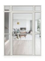 Lofttür Drehtür aus Aluminium mit Seitenteil und Oberlicht Modell Loft 1