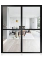 Lofttür Drehtür aus Aluminium 2-flügelig Modell Loft 1