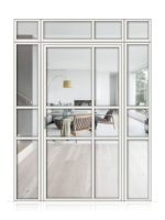 Lofttür Drehtür aus Aluminium mit Seitenteil und Oberlicht Modell Loft 10