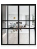 Lofttür Drehtür aus Aluminium 2-flügelig Modell Loft 10
