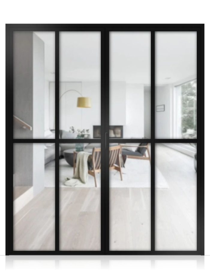 Lofttür Drehtür aus Aluminium 2-flügelig Modell Loft 2