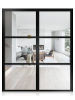 Lofttür Drehtür aus Aluminium 2-flügelig Modell Loft 3