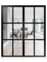 Lofttür Drehtür aus Aluminium 2-flügelig Modell Loft 4