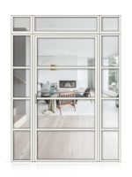 Lofttür Drehtür aus Aluminium mit Seitenteil und Oberlicht Modell Loft 5