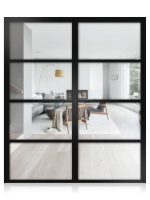 Lofttür Drehtür aus Aluminium 2-flügelig Modell Loft 5