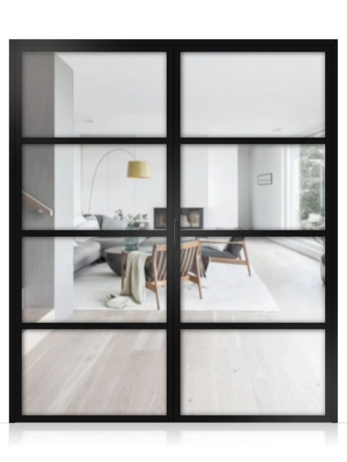 Lofttür Drehtür aus Aluminium 2-flügelig Modell Loft 5