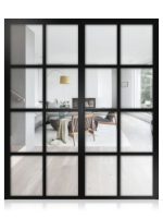 Lofttür Drehtür aus Aluminium 2-flügelig Modell Loft 6