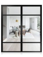 Lofttür Drehtür aus Aluminium 2-flügelig Modell Loft 7
