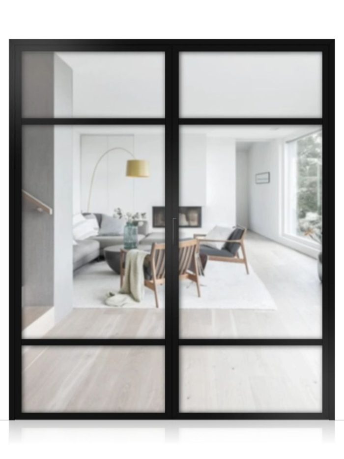 Lofttür Drehtür aus Aluminium 2-flügelig Modell Loft 7