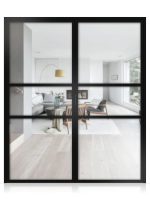 Lofttür Drehtür aus Aluminium 2-flügelig Modell Loft 9