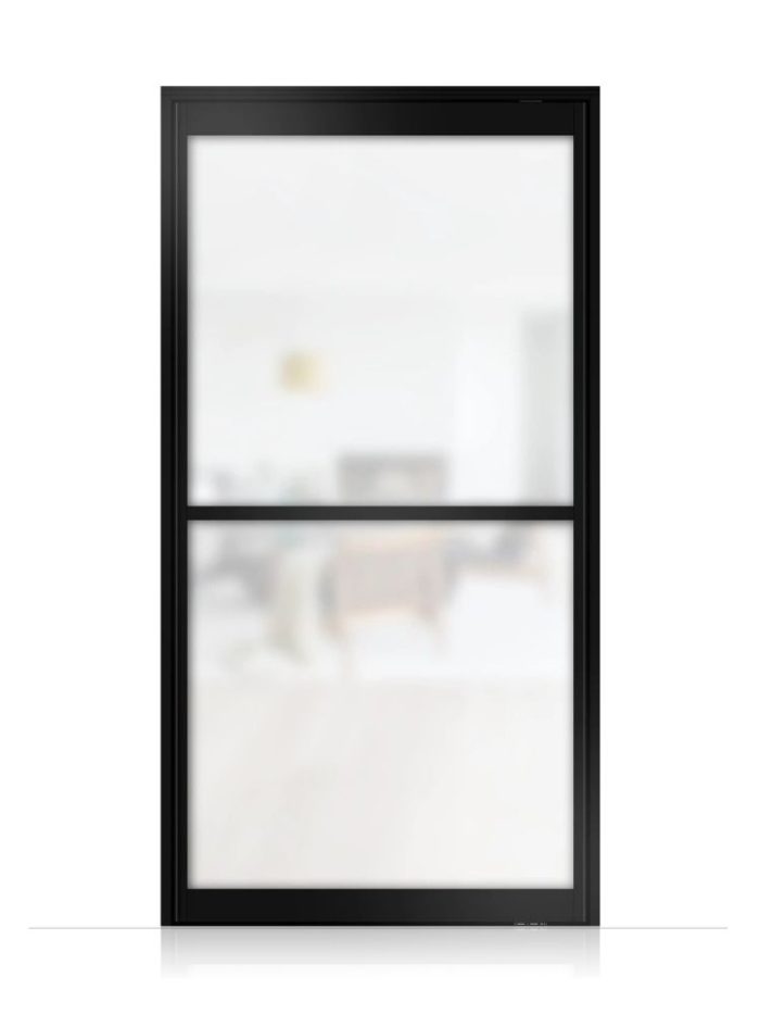 Lofttür Pivottür aus Aluminium Mattglas Modell Loft 1