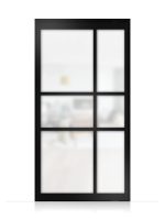 Lofttür Pivottür aus Aluminium Mattglas Modell Loft 10