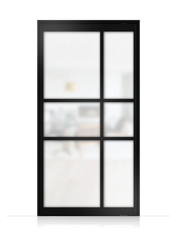Lofttür Pivottür aus Aluminium Mattglas Modell Loft 10