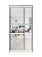 Lofttür Pivottür aus Aluminium in weiß Modell Loft 10