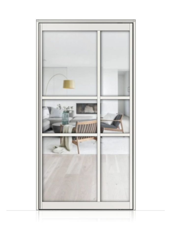 Lofttür Pivottür aus Aluminium in weiß Modell Loft 10