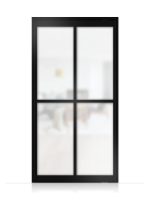 Lofttür Pivottür aus Aluminium Mattglas Modell Loft 2