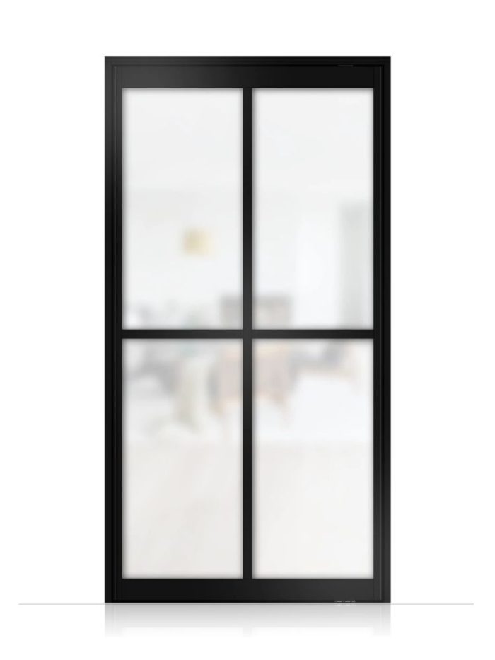 Lofttür Pivottür aus Aluminium Mattglas Modell Loft 2