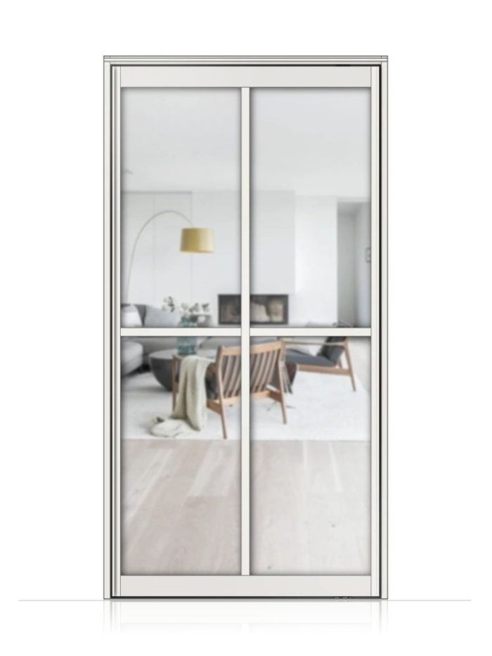 Lofttür Pivottür aus Aluminium in weiß Modell Loft 2