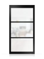 Lofttür Pivottür aus Aluminium Mattglas Modell Loft 3