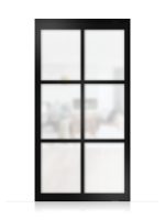 Lofttür Pivottür aus Aluminium Mattglas Modell Loft 4