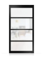 Lofttür Pivottür aus Aluminium Mattglas Modell Loft 5