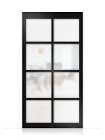 Lofttür Pivottür aus Aluminium Mattglas Modell Loft 6