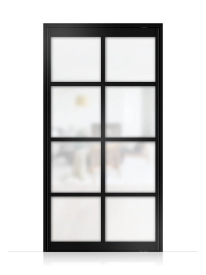 Lofttür Pivottür aus Aluminium Mattglas Modell Loft 6