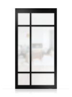 Lofttür Pivottür aus Aluminium Mattglas Modell Loft 8