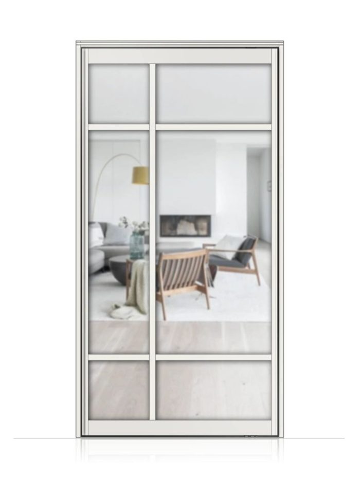 Lofttür Pivottür aus Aluminium in weiß Modell Loft 8