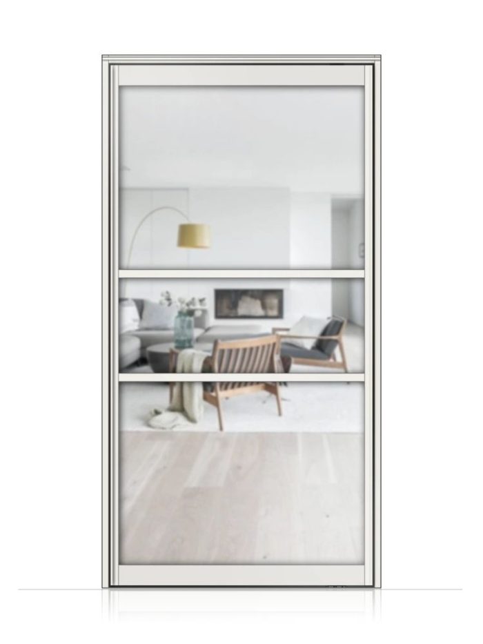Lofttür Pivottür aus Aluminium in weiß Modell Loft 9